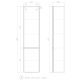 Пенал (35см) Velvex Edge pp.EDG.35, белый
