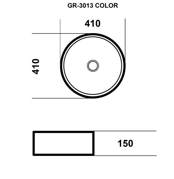 Раковина Grossman Color GR-3013VIM 41 см бордовая матовая