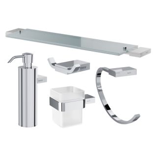 Комплект аксессуаров для ванной комнаты Black and White 7710C хром Комплект аксессуаров для ванной комнаты Black and White 7710C хром