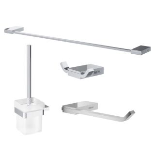 Комплект аксессуаров для ванной комнаты Black and White 7720C хром Комплект аксессуаров для ванной комнаты Black and White 7720C хром