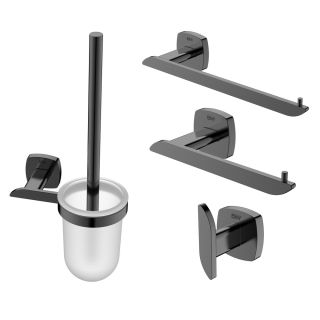 Комплект аксессуаров для ванной комнаты Black and White 7820GM Темно-серый Комплект аксессуаров для ванной комнаты Black and White 7820GM Темно-серый