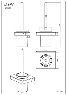 Держатель для ёршика Black and White Gravity 9607C Хром Держатель для ёршика Black and White Gravity 9607C Хром