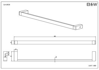 Держатель для полотенца Black and White Gravity 9608C хром Держатель для полотенца Black and White Gravity 9608C хром