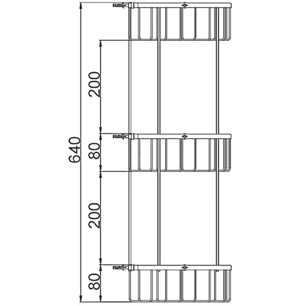 Полка угловая Gappo G334-3 с крючками хром