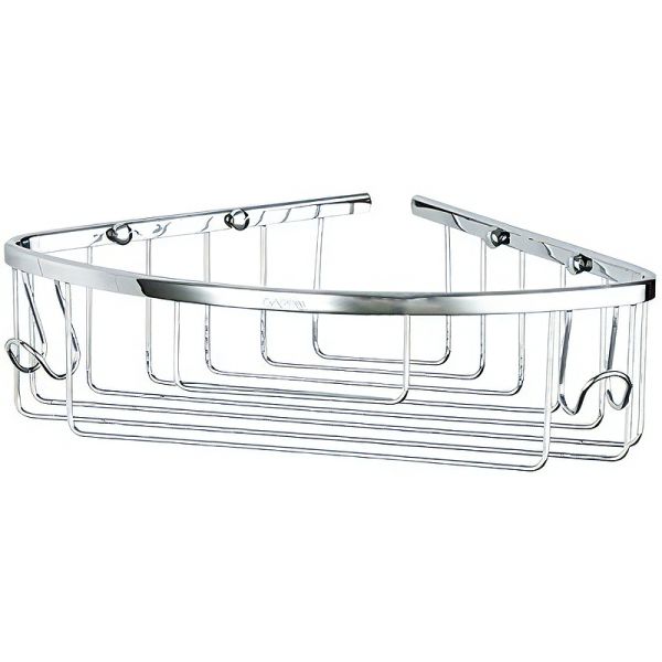 Полка угловая Gappo G334 с крючками хром