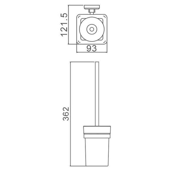 Настенный ёршик для унитаза Gappo G3810  хром