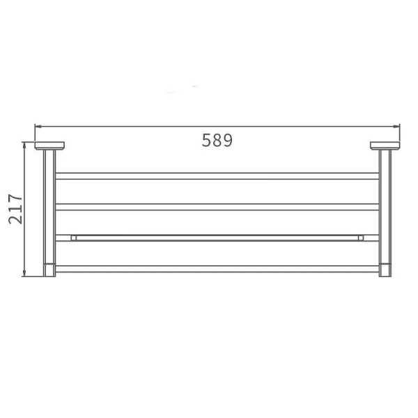 Полка с полотенцедержателем Gappo G3824 хром
