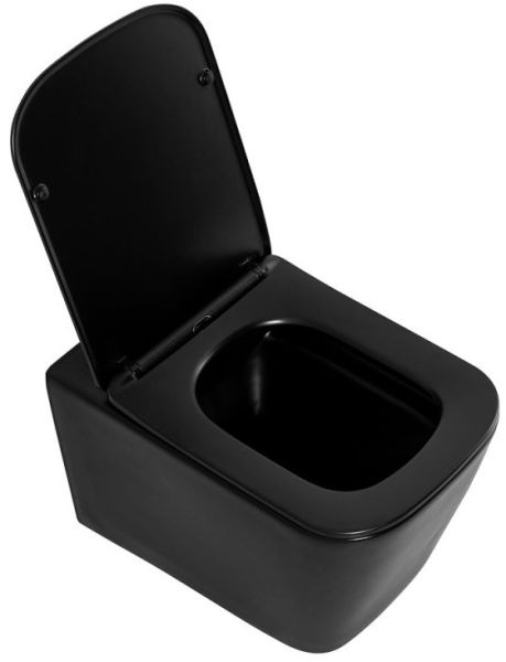 Комплект 4 в 1 BelBagno BB3202CHR-MB/BB3202SC-MB/BB002-80/BB007-PR-NERO.M унитаз подвесной ARDENTE-C BB3202CHR-MB с сиденьем BB3202SC-MB система инсталляции для унитазов BB002-80 с кнопкой смыва BB007-PR-NERO.M