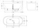 Акриловая ванна BelBagno 170x80см чёрный глянец BB71-1700-NERO-W0 Акриловая ванна BelBagno 170x80см чёрный глянец BB71-1700-NERO-W0