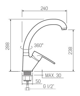 Смеситель для кухни РМС SL142-999F хром Смеситель для кухни РМС SL142-999F хром