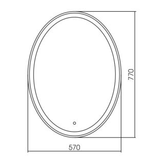Зеркало с подсветкой Azario Италия ФР-00000846 57 см