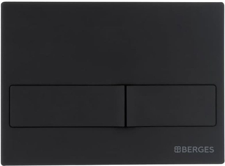 Комплект Berges 4в1 042439: инсталляция NOVUM кнопка L5 SoftTouch чёрная унитаз Albit S сиденье Top Slim SO