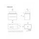 Тумба с раковиной BOND Куб T05805-S54620 со столешницей 80 см белый матовый