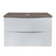 Тумба с раковиной BOND Куб T09805-S65490 со столешницей под дерево 80 см белый матовый