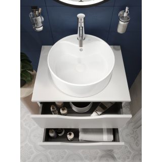 Тумба с раковиной BOND Куб T55605-S03410 со столешницей 60 см белый матовый
