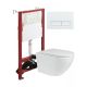 Инсталляция с унитазом BOND FI12-10+APB288 кнопка смыва белый