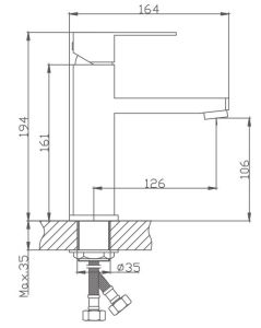 Смеситель для раковины Haiba HB10803 сатин