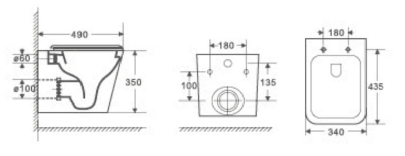 Унитаз подвесной Weltwasser WW GELBACH 041 MT-BL 10000008262 черный