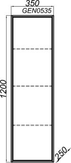 Пенал Aqwella Genesis GEN0535W Пенал Aqwella Genesis GEN0535W