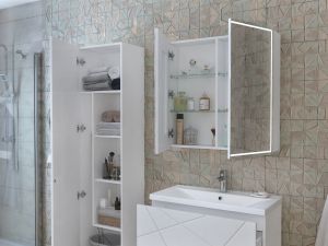Зеркальный шкаф Vigo Geometry 1000 с LED подсветкой