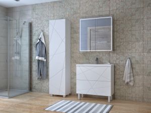 Зеркальный шкаф Vigo Geometry 1000 с LED подсветкой