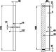 GESSI RETTANGOLO Штанга для душа, габариты изделия (шгв) 121*85*615 мм, цвет хром