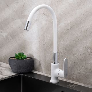 Смеситель для кухни РМС SL123W-016F-1 белый Смеситель для кухни РМС SL123W-016F-1 белый