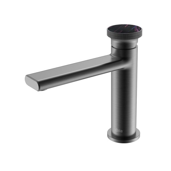 Смеситель для раковины Black&White Gravity 7107GM оружейная сталь