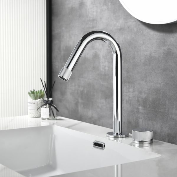 Смеситель для раковины Black&White Gravity 7108C хром