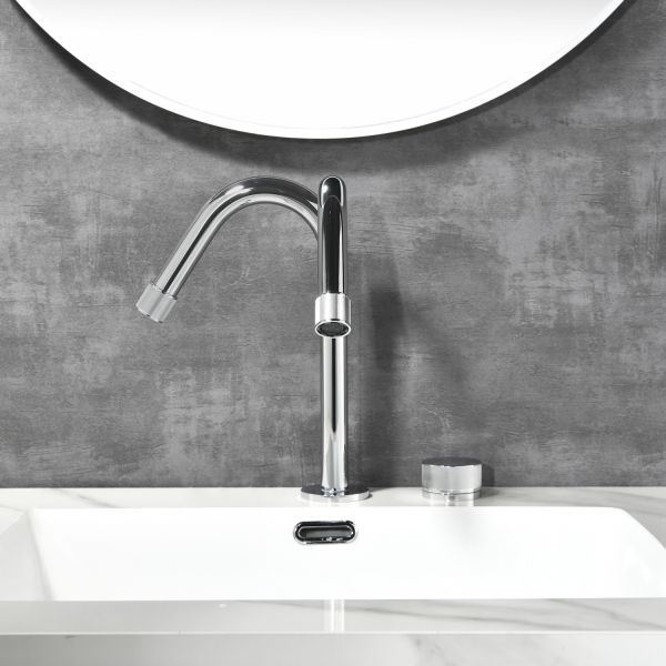 Смеситель для раковины Black&White Gravity 7108C хром