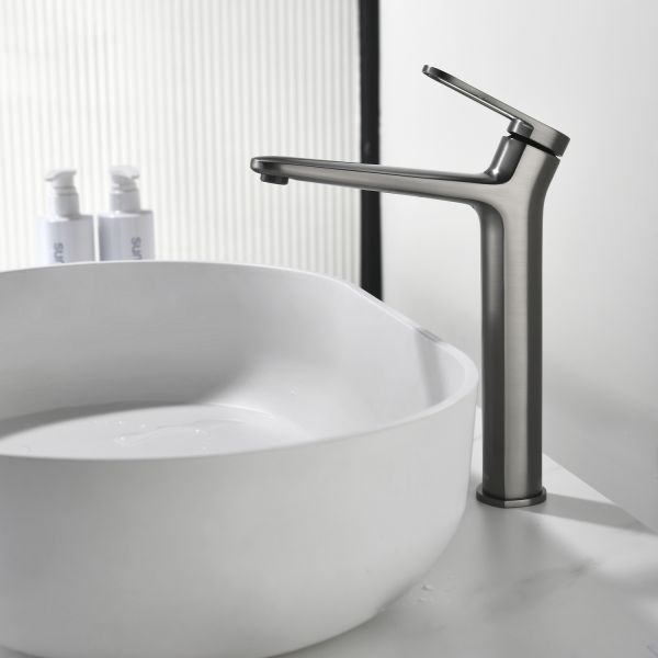 Смеситель для раковины Black&White Gravity 7209GM оружейная сталь