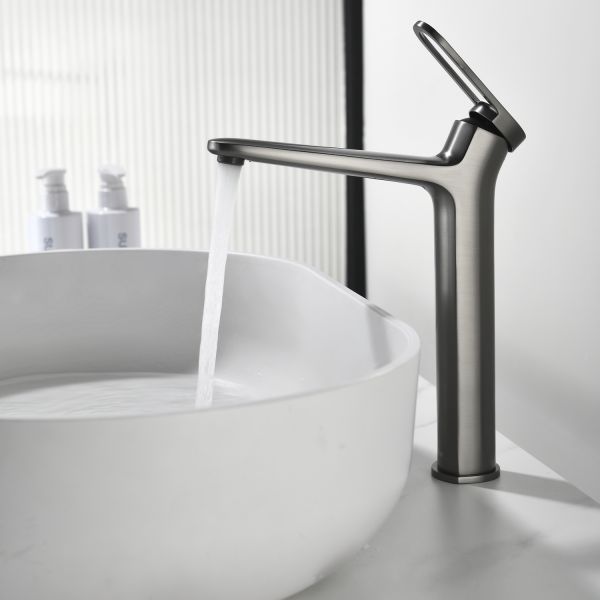 Смеситель для раковины Black&White Gravity 7209GM оружейная сталь