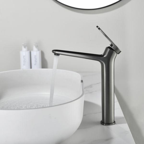 Смеситель для раковины Black&White Gravity 7209GM оружейная сталь