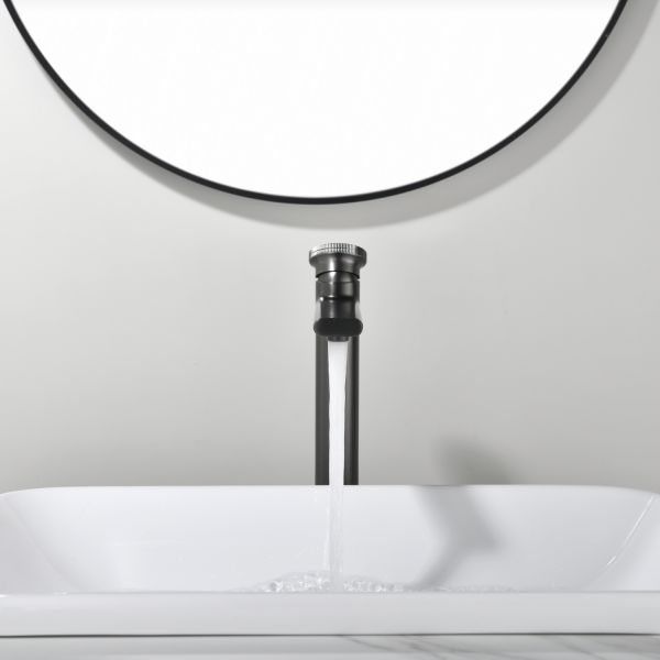 Смеситель для раковины Black&White Gravity 7307GM оружейная сталь