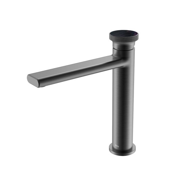 Смеситель для раковины Black&White Gravity 7307GM оружейная сталь