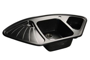 Мойка кухонная GranFest Чёрная Corner C-1040 E чер