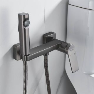Гигиенический душ со смесителем Shevanik S4105T-1 оружейная сталь Гигиенический душ со смесителем Shevanik S4105T-1 оружейная сталь