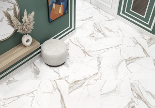 Керамогранит Alma Ceramica GFU6060CLG04R матовый Калакатта Голд / Calacatta Gold 600x600