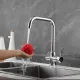 Смеситель для кухни Shevanik S268 с подключением фильтра хром