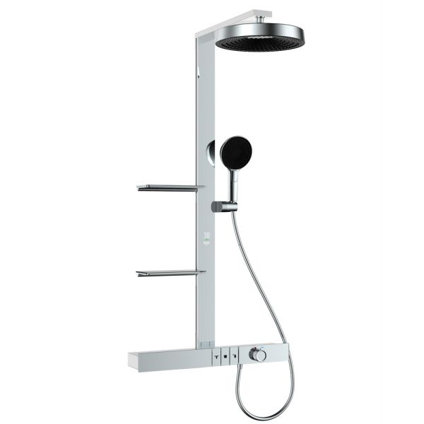 Душевая стойка Black&White Gravity 9005C с термостатом хром