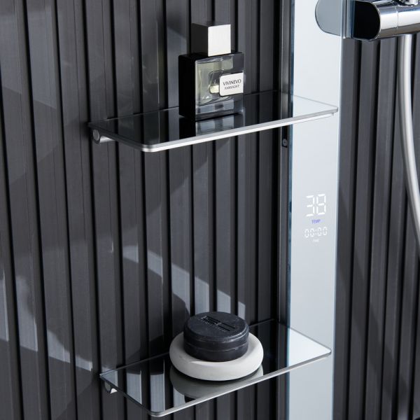 Душевая стойка Black&White Gravity 9005C с термостатом хром