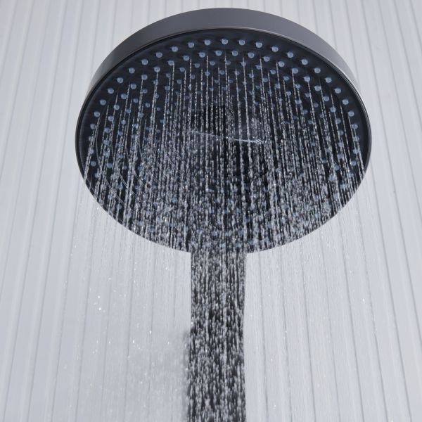 Душевая стойка Black&White Gravity 9005GM с термостатом оружейная сталь