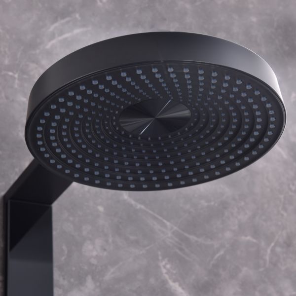Душевая стойка Black&White Gravity 9005 с термостатом чёрный матовый