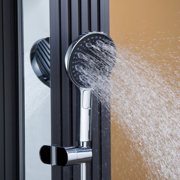 Душевой комплект Black&White Gravity 9025C с термостатом хром