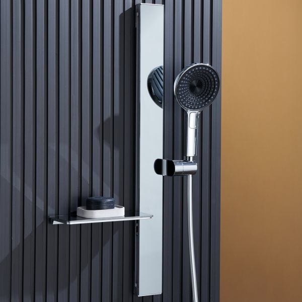 Душевой комплект Black&White Gravity 9025C с термостатом хром