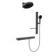 Душевой комплект Black&White Gravity 9025GM с термостатом оружейная сталь