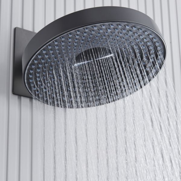 Душевой комплект Black&White Gravity 9025GM с термостатом оружейная сталь