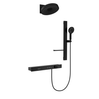 Душевой комплект Black&White Gravity 9025MB с термостатом чёрный матовый