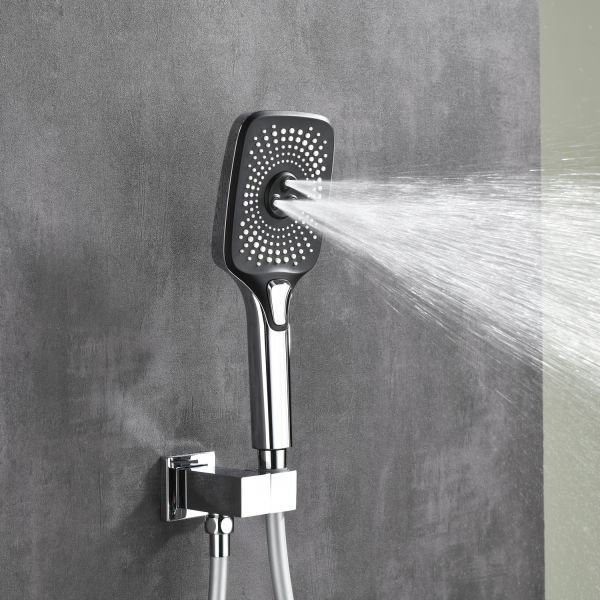 Душевой комплект Black&White Gravity 9101CGH с термостатом хром