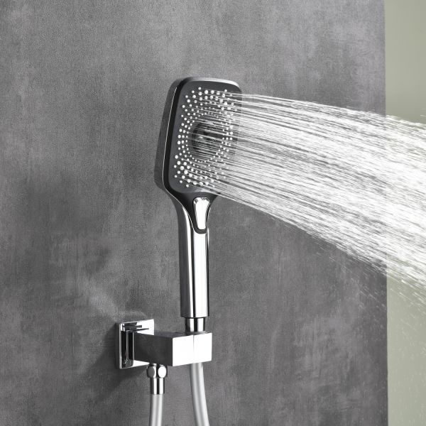 Душевой комплект Black&White Gravity 9101CGH с термостатом хром